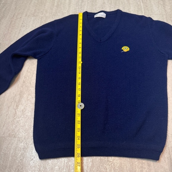 Vintage Green Bay Packers sweater blue v-neck 1960’s - Picture 4 of 8